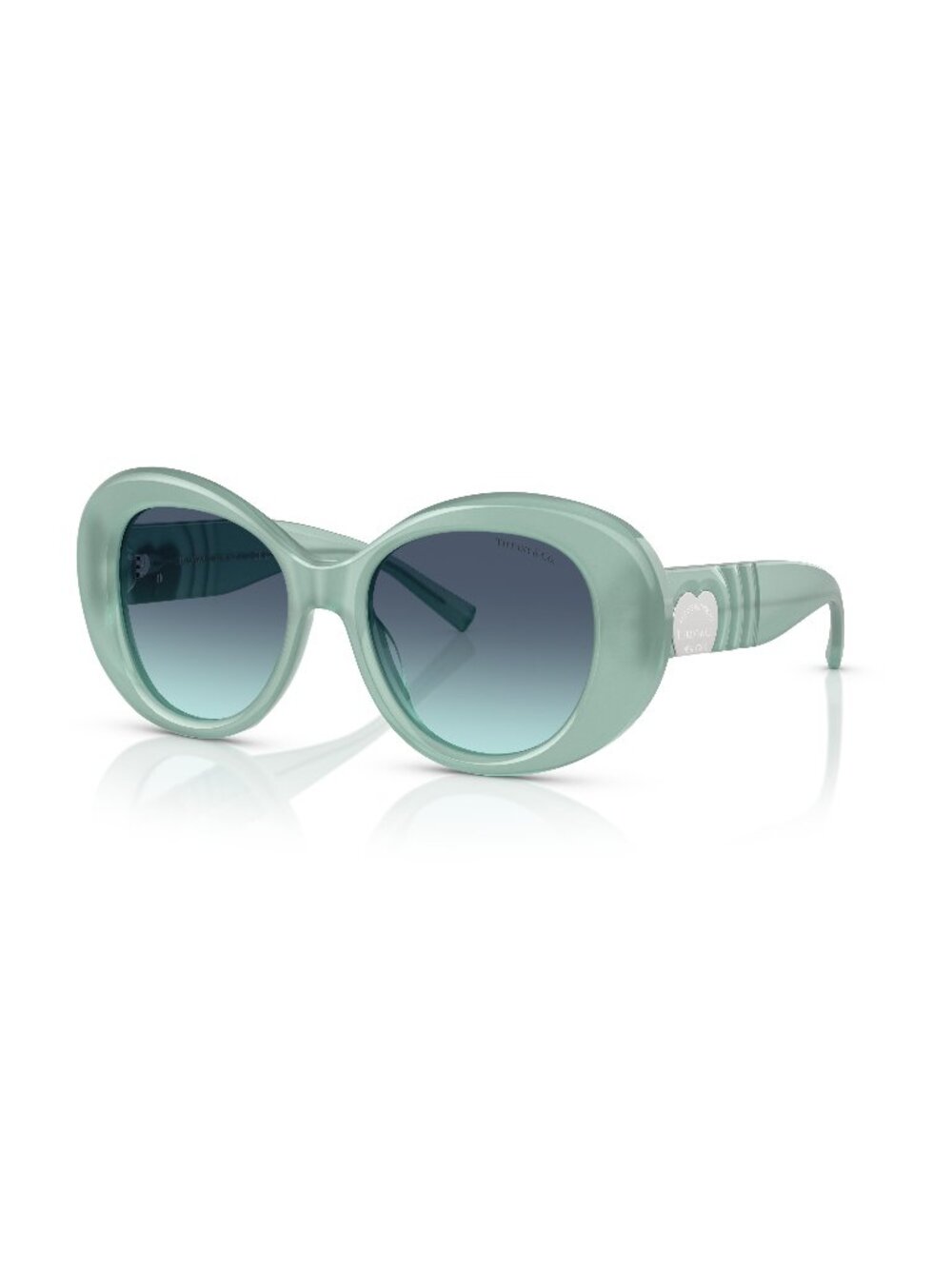 New Tiffany Women's Sunglasses Blue Round Lens Acetate Frame TF4228 83739S 52